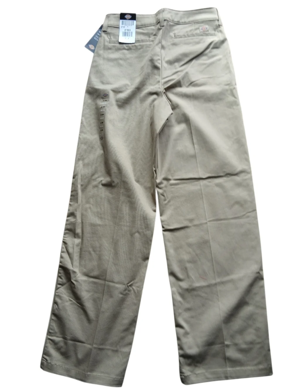 Dickies Women's Size 27 Khaki Straight-Leg Work Chinos